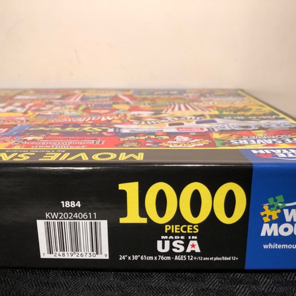 WHITE MOUNTAIN 1000PC 24x30" Girard Movie Snacks - Picture 4 of 5